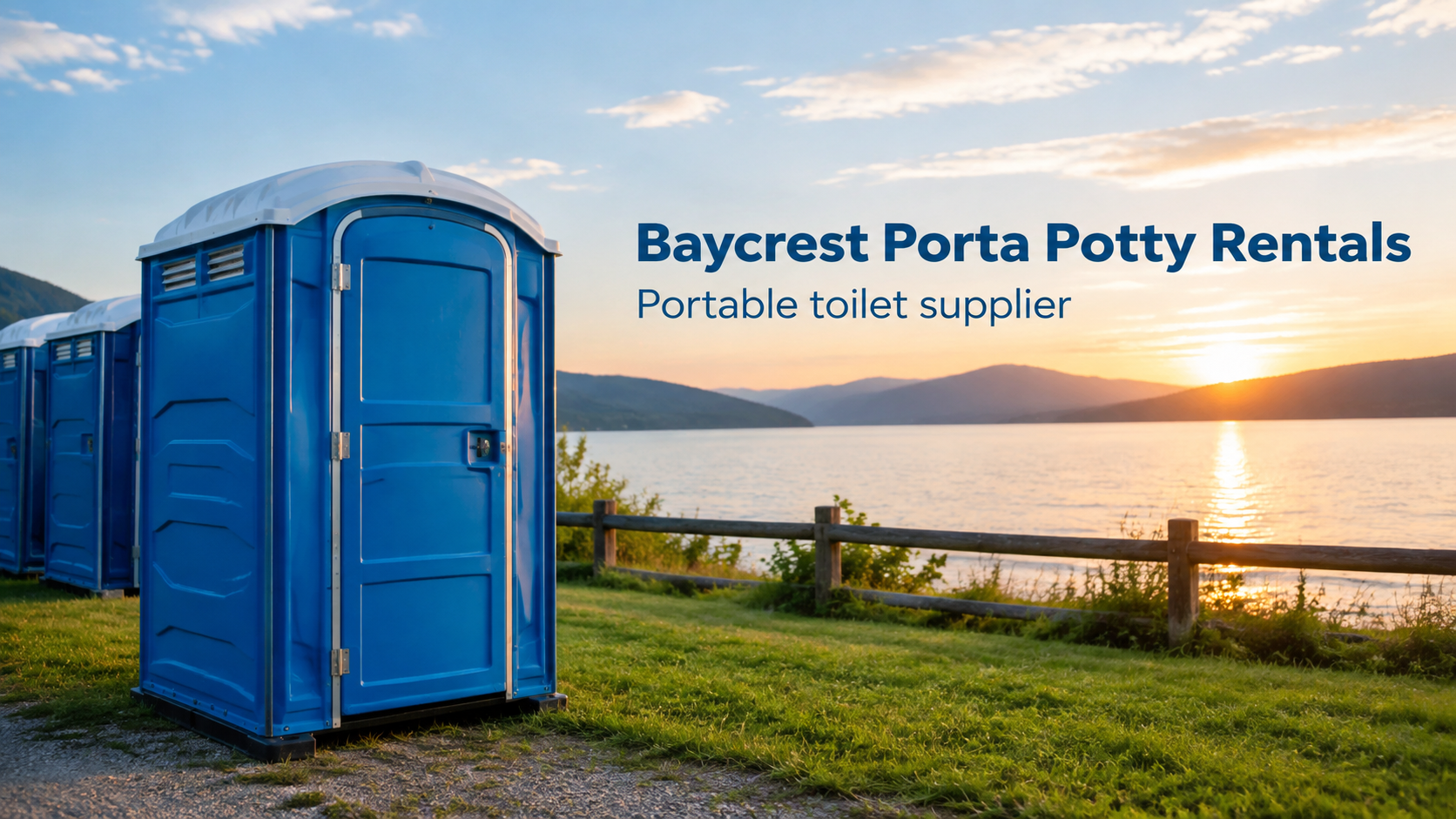 Portable toilet rental unit ready for service